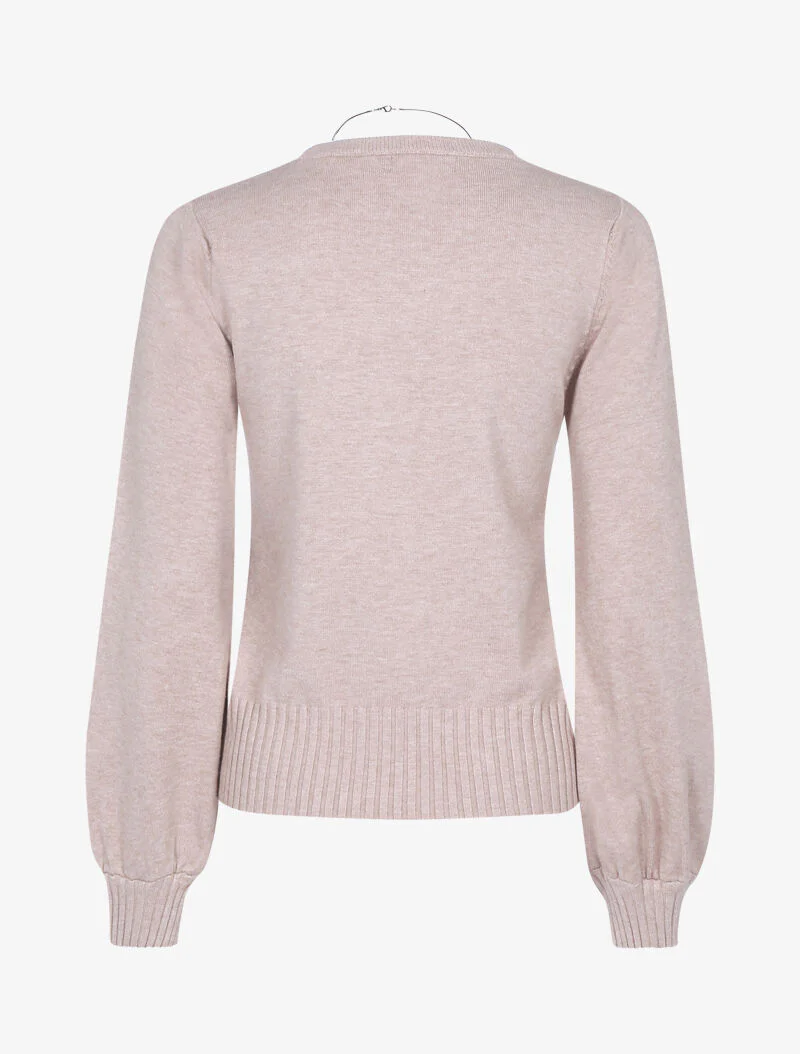 Pull court à détails torsadés - taupe - Image 2