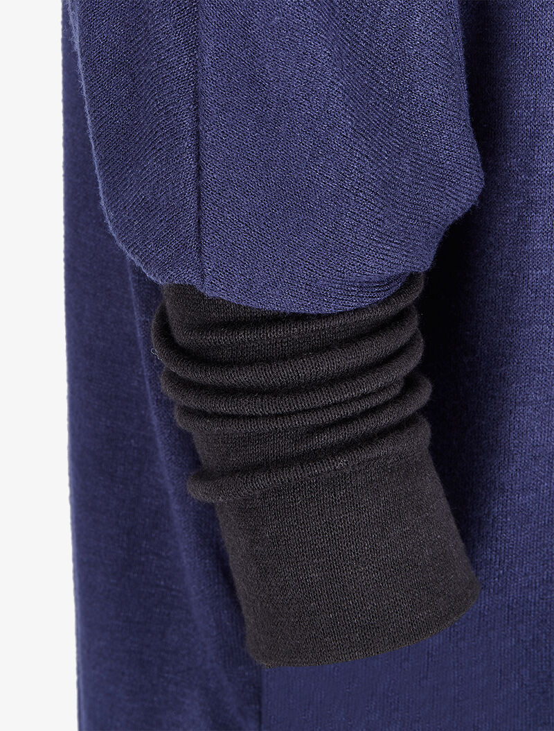 Pull dolman oversize avec sautoir - Marine - Image 3