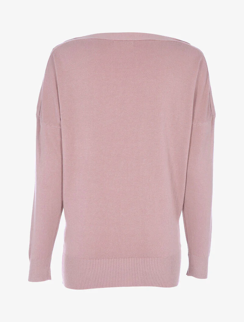 Pull doux à épaules zippées - rose - Image 2