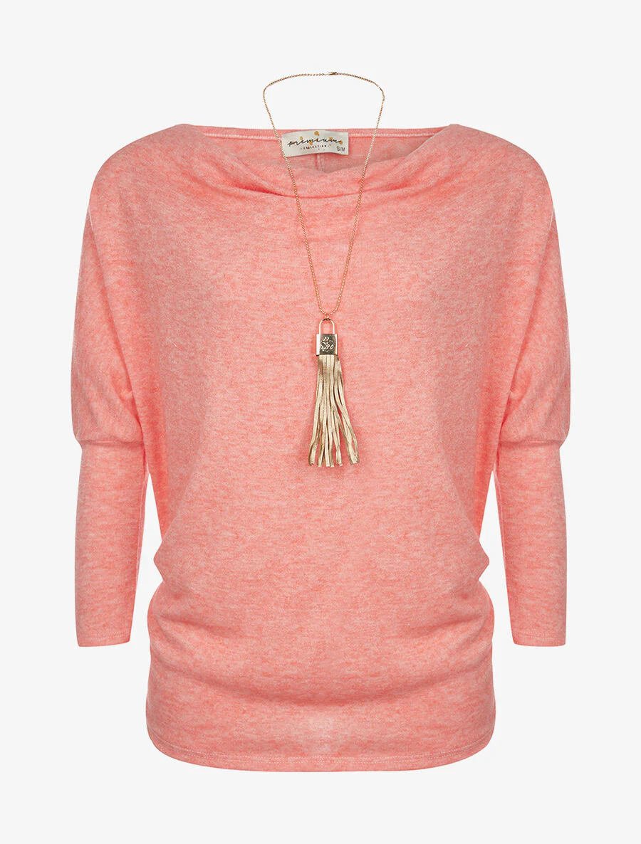 Pull doux chauve-souris - orange
