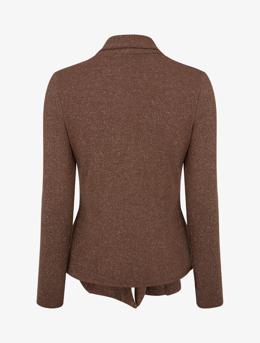 Pull effet gilet en superposition irisé - Marron - Image 2