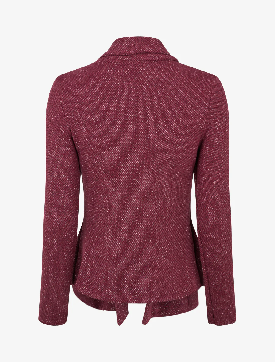 Pull effet gilet en superposition irisé - Prune - Image 2