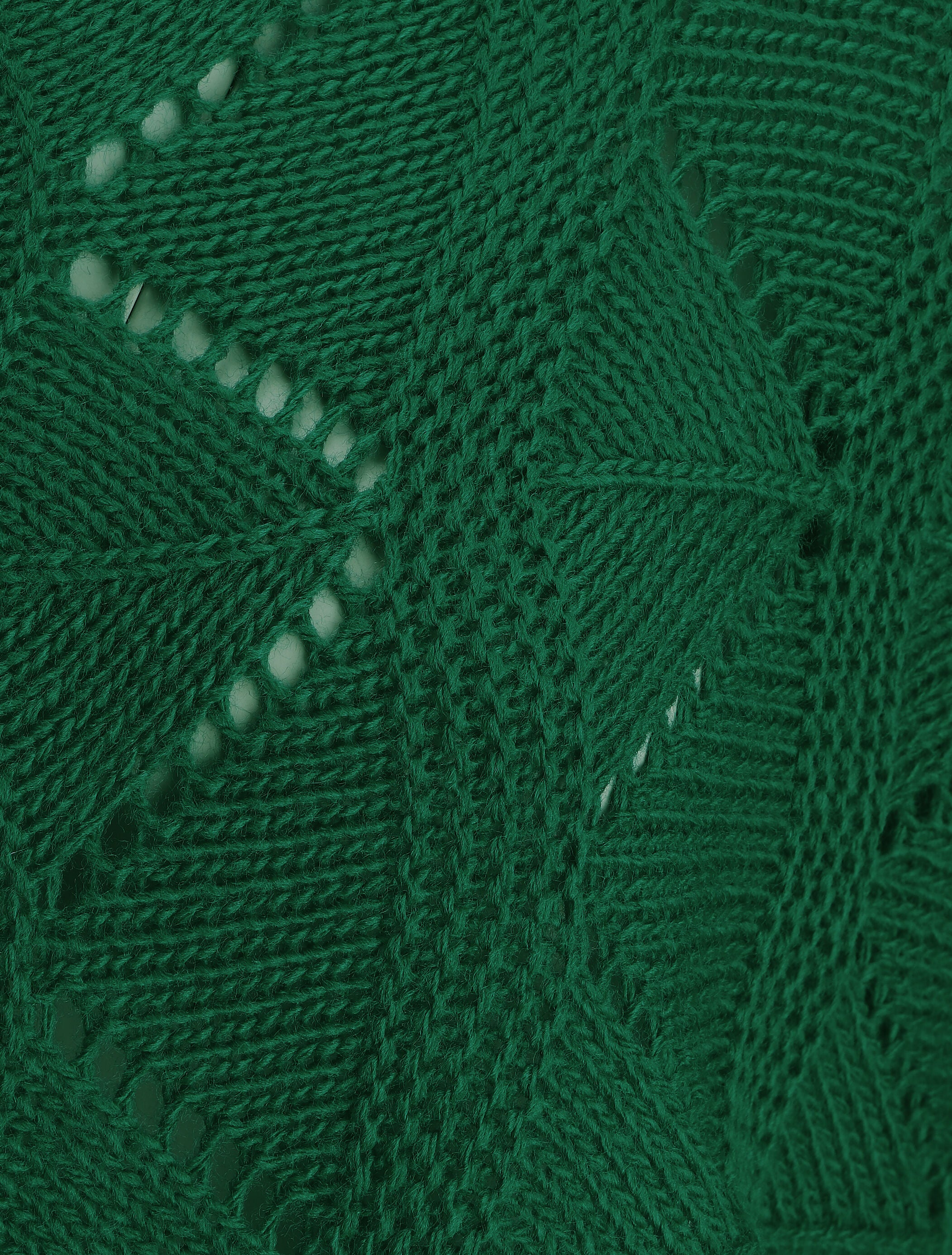 Pull en maille zigzag - Vert - Image 3