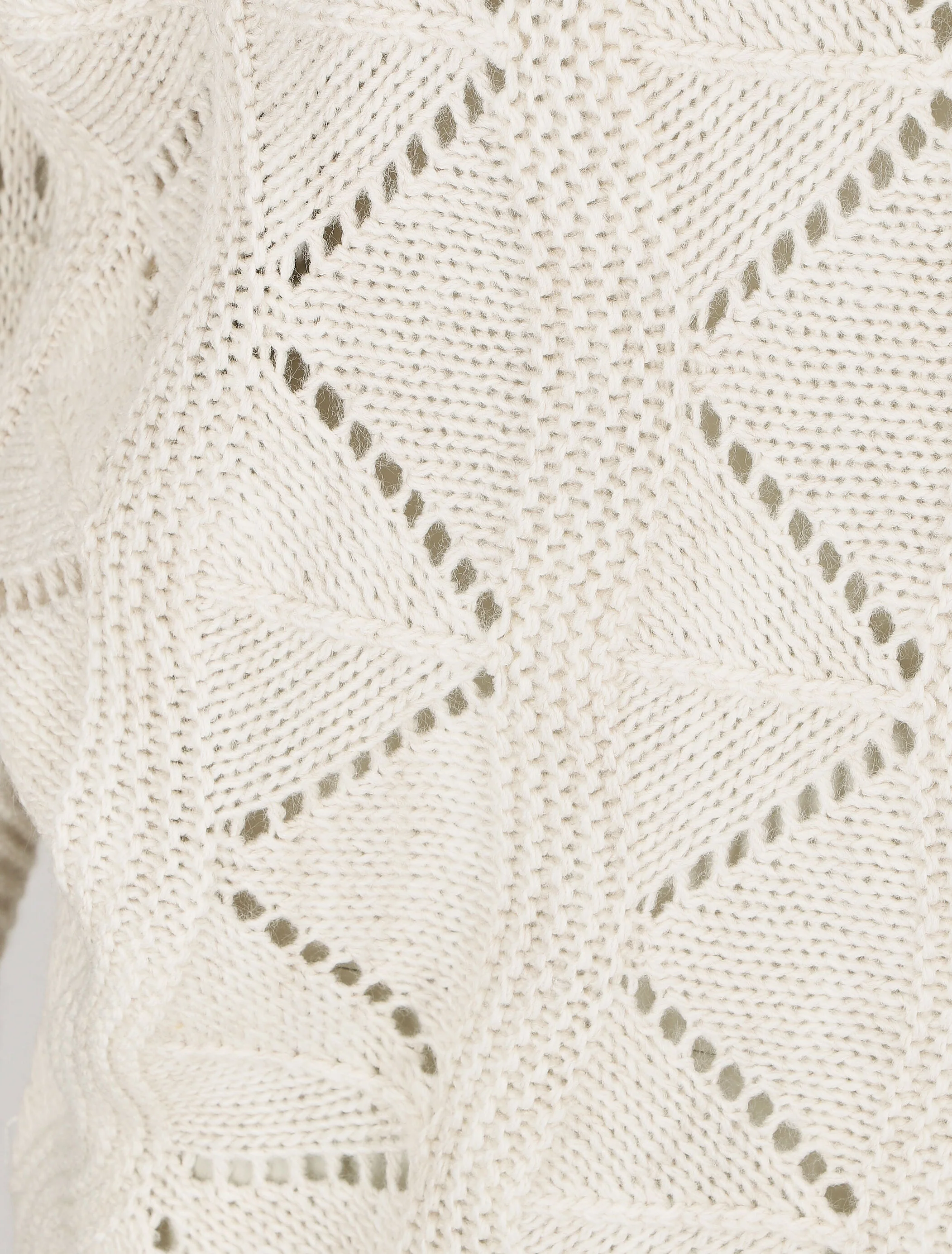 Pull en maille zigzag - Beige - Image 3