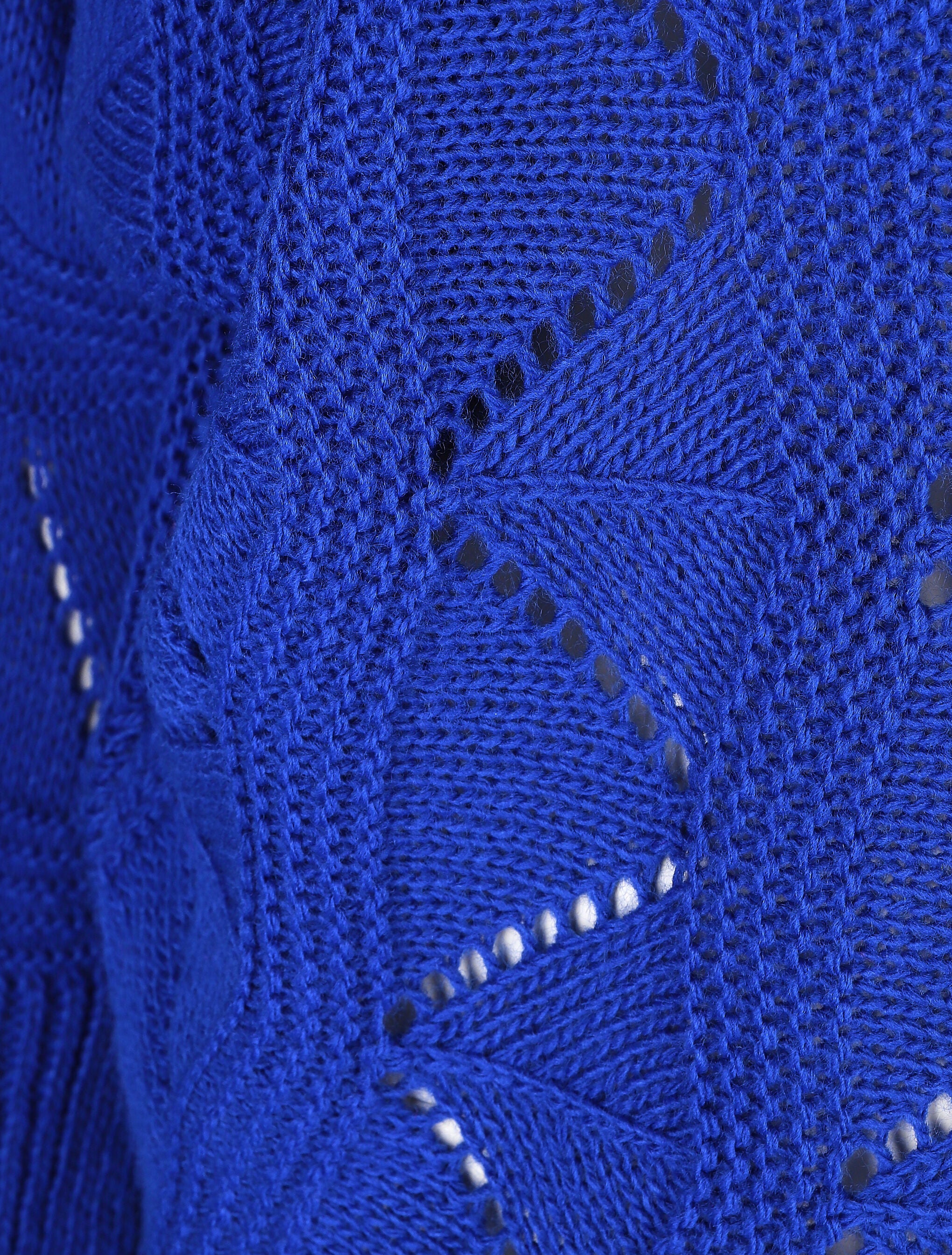 Pull en maille zigzag - Bleu électrique - Image 3