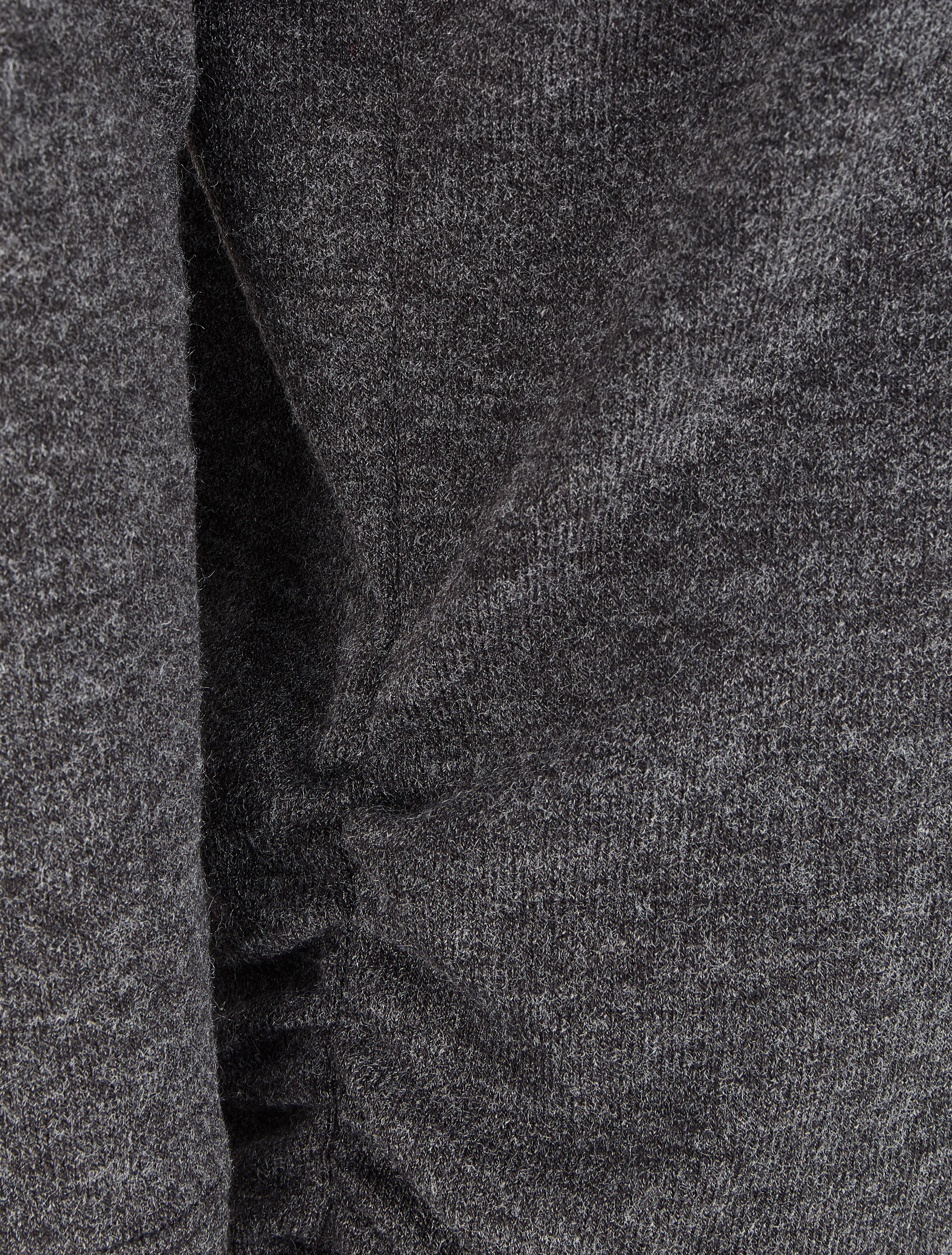 Pull fin à dos légèrement ouvert - Gris foncé - Image 3