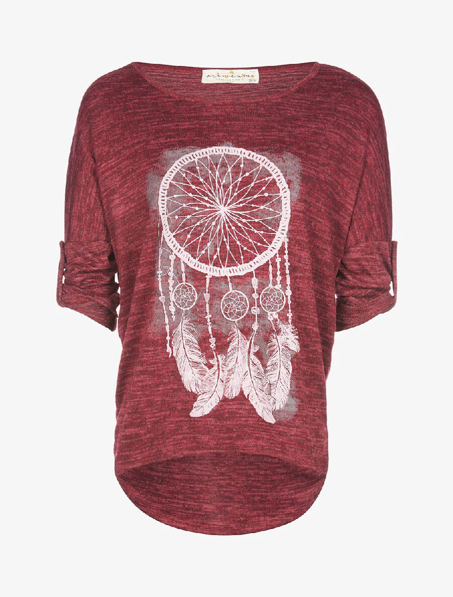 Pull fin dreamcatcher - bordeaux