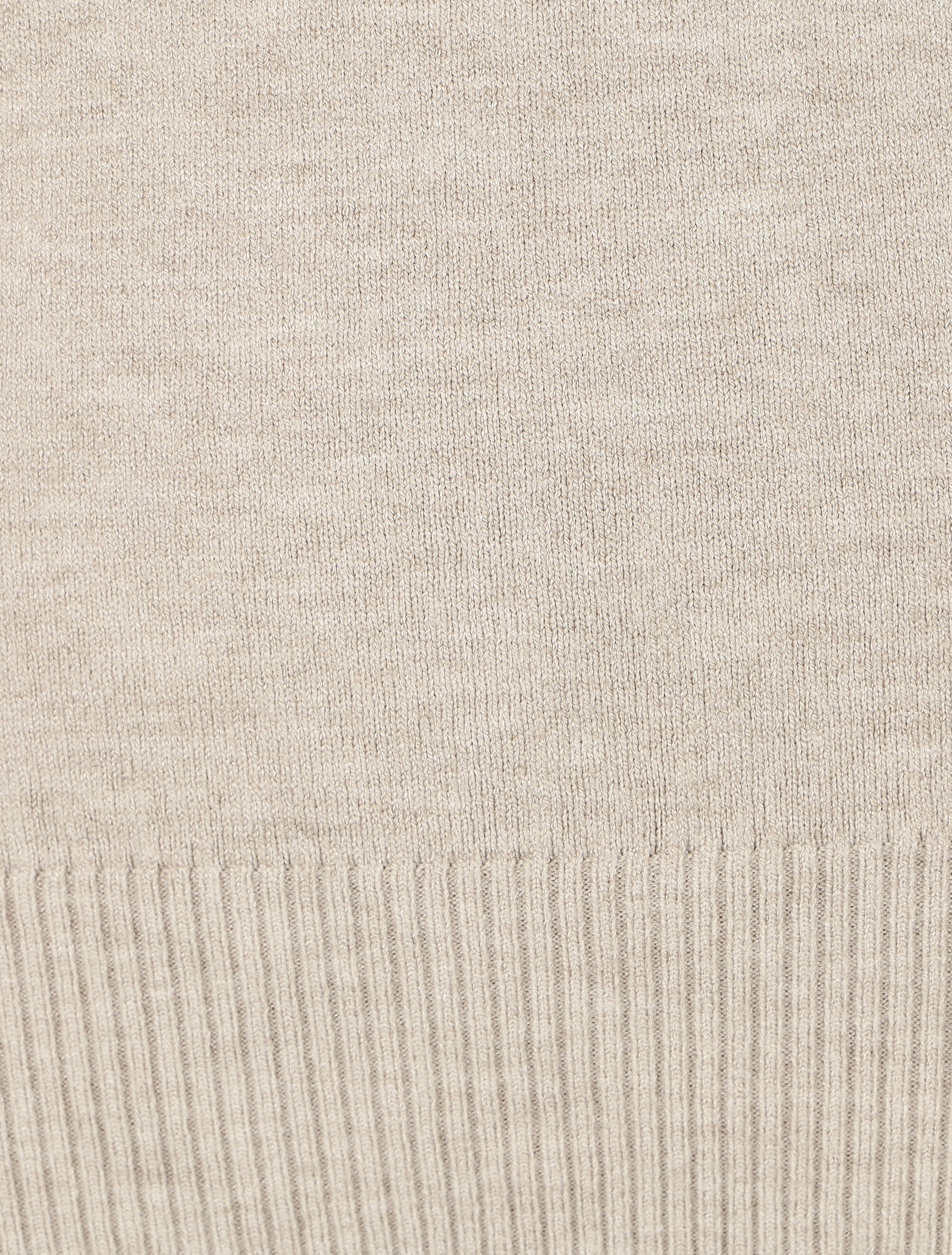 Pull fin uni ajusté - Beige - Image 3