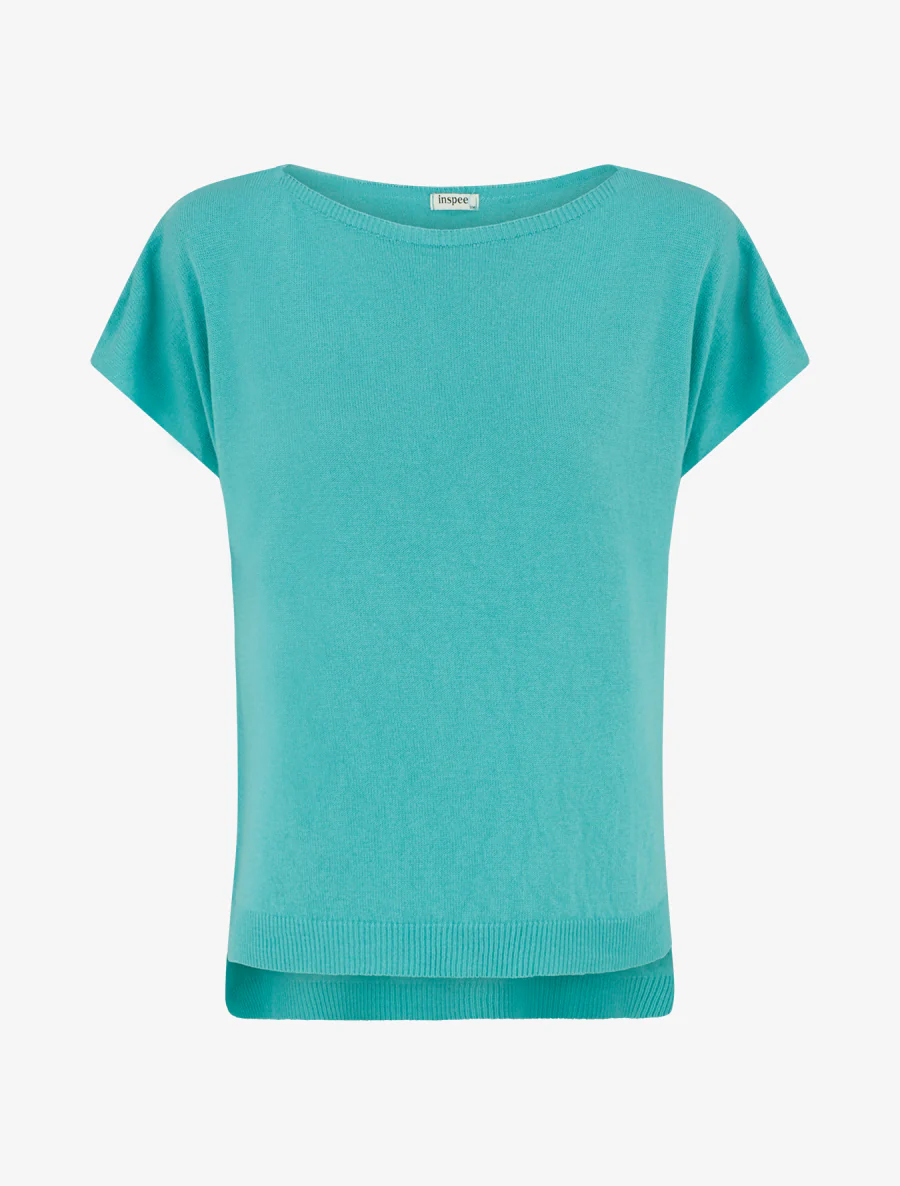 Pull fin uni en maille - Vert d'eau