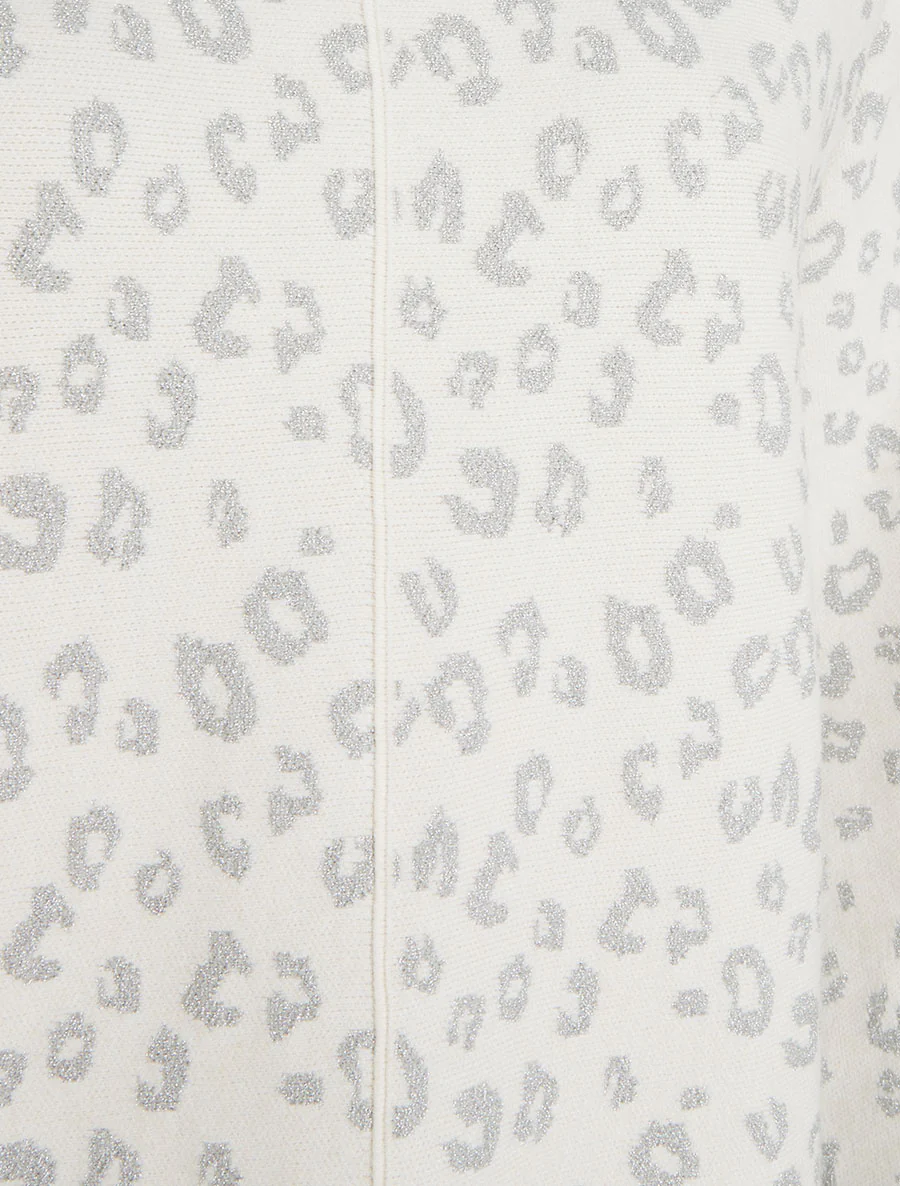 Pull imprimé léopard irisé - Écru - Image 3