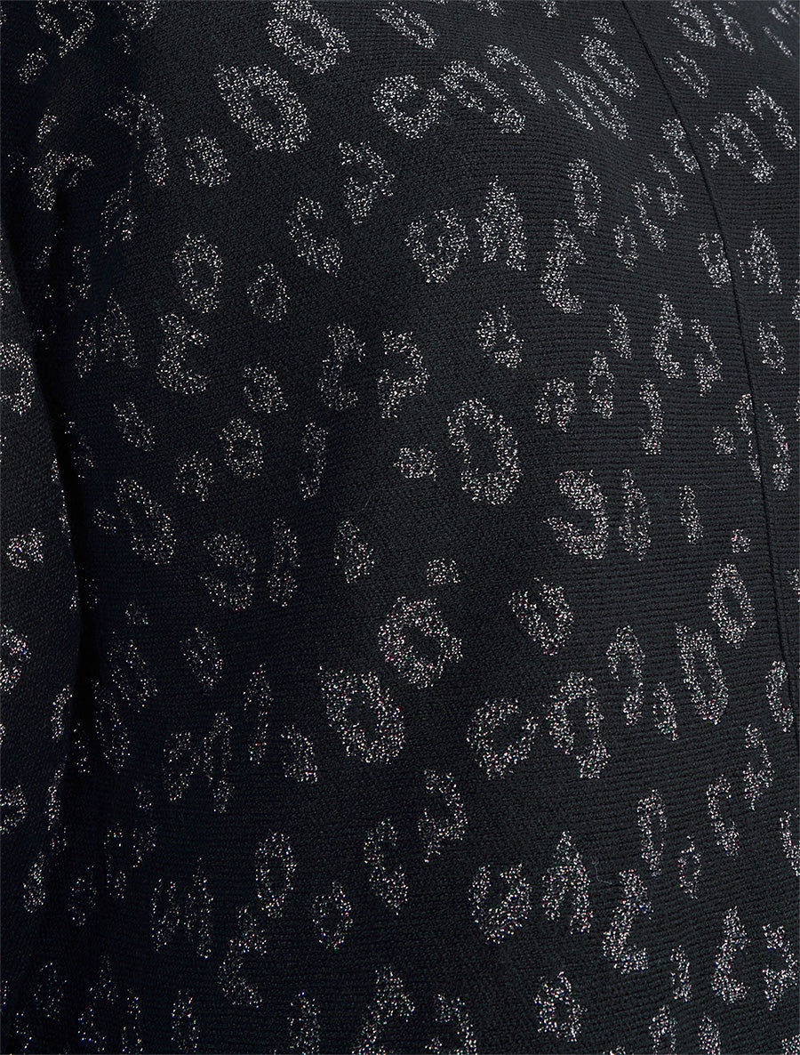 Pull imprimé léopard irisé - Noir - Image 3