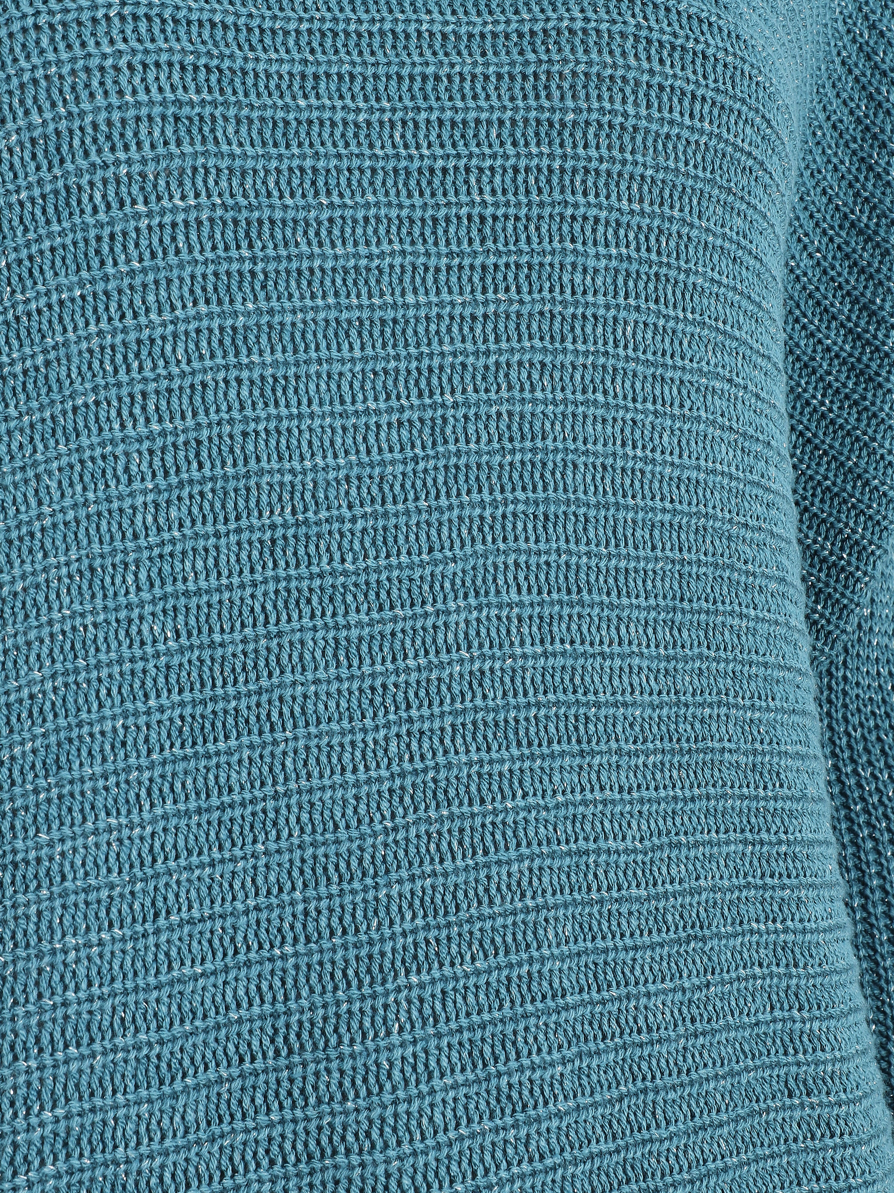 Pull irisé col bateau - Bleu canard - Image 3
