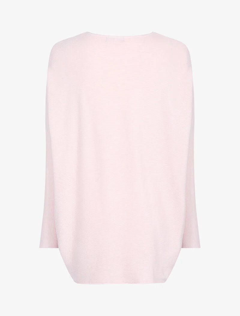 Pull long coupe loose - rose poudré - rose orange - Image 2