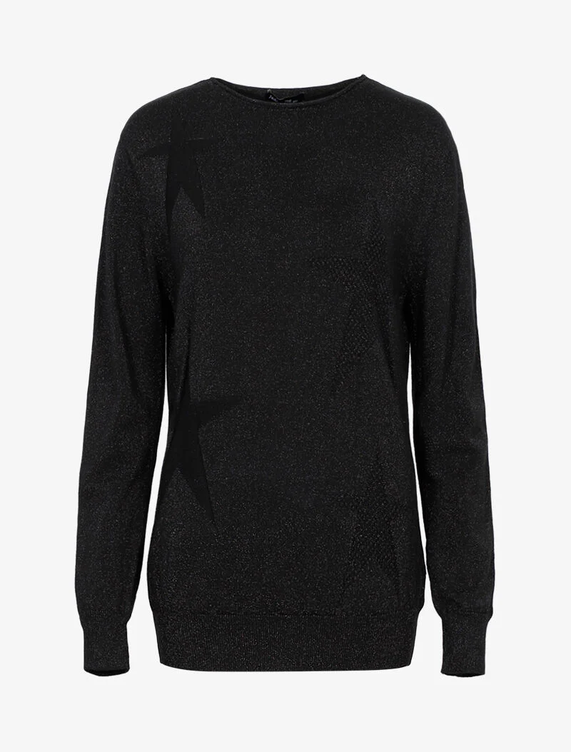 Pull long pailleté étoilé - noir - Image 2