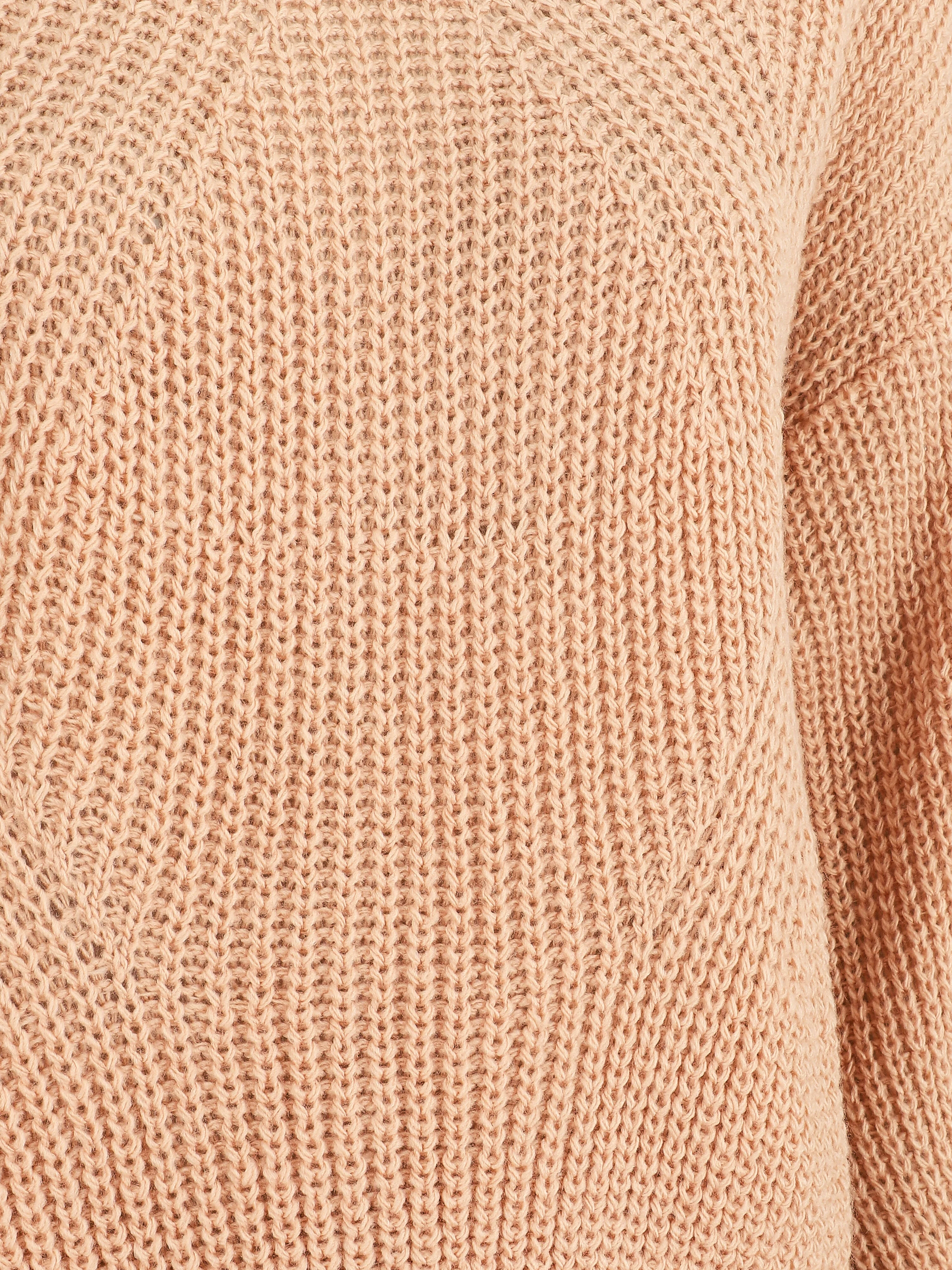 Pull loose à col bateau - Rose - Image 3