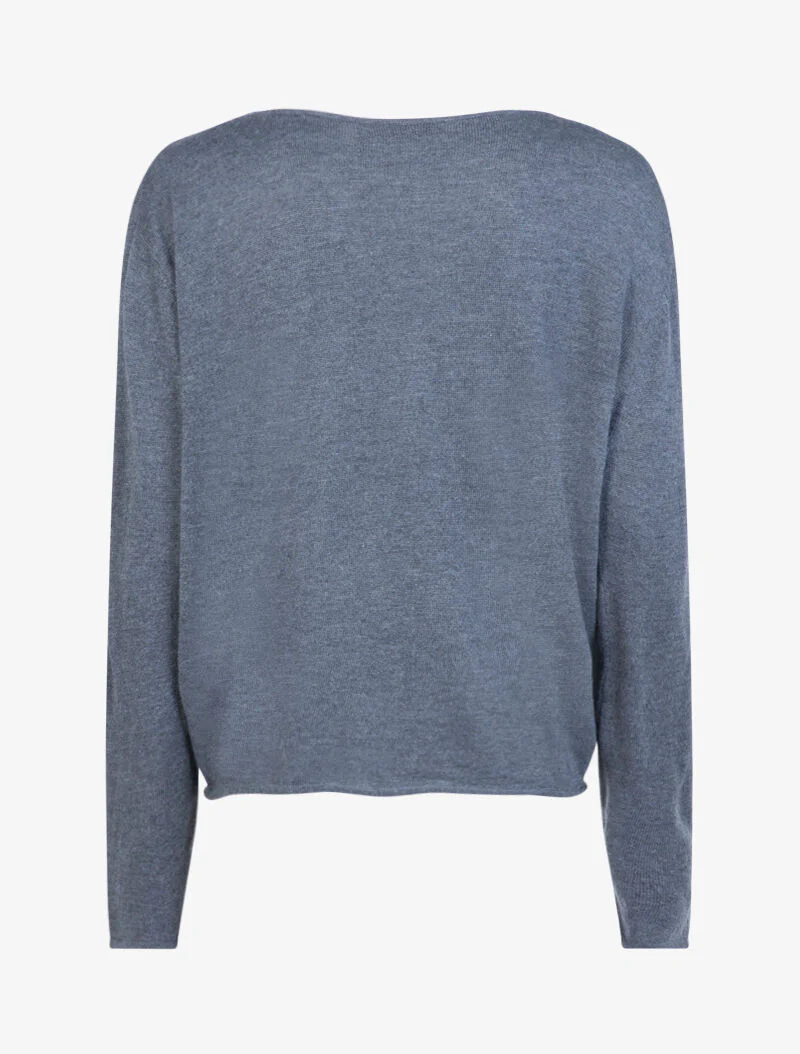 Pull loose à imprimé coeurs et love - gris foncé - Image 2