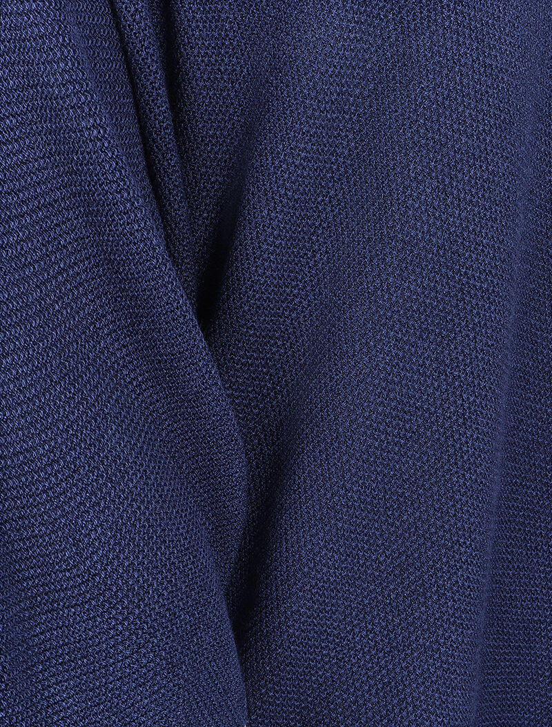 Pull loose en maille fine à manches 3/4 - Marine - Image 3
