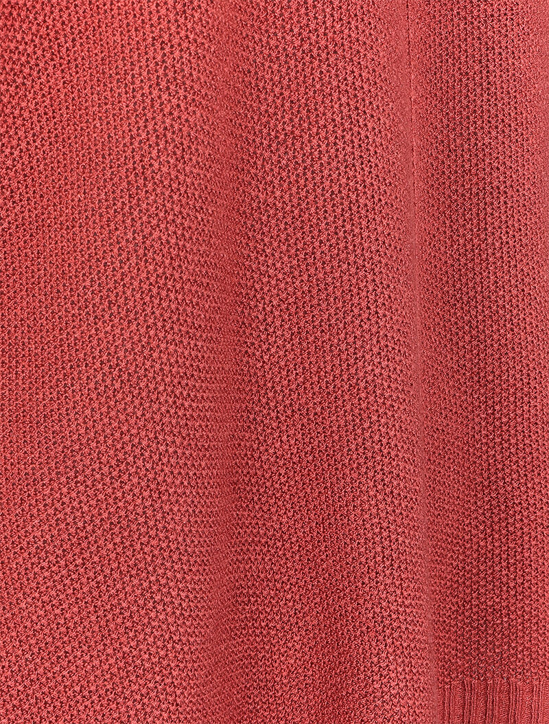 Pull loose en maille fine à manches 3/4 - Rose foncé - Image 3