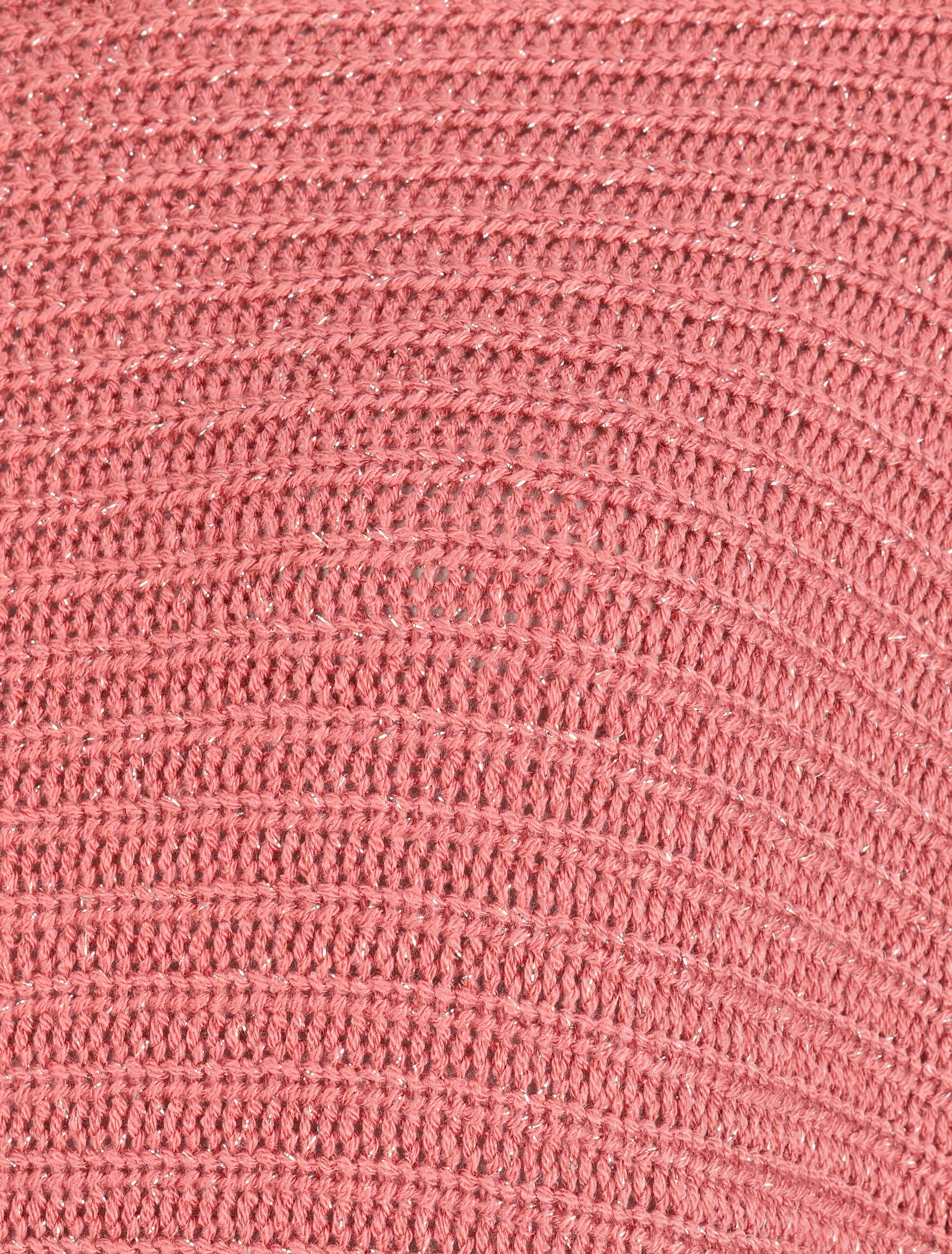 Pull loose irisé à bords arrondis - Rose foncé - Image 3