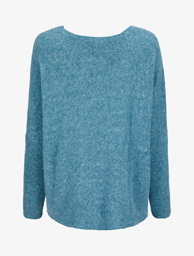 Pull oversize à logo - Bleu - Image 2