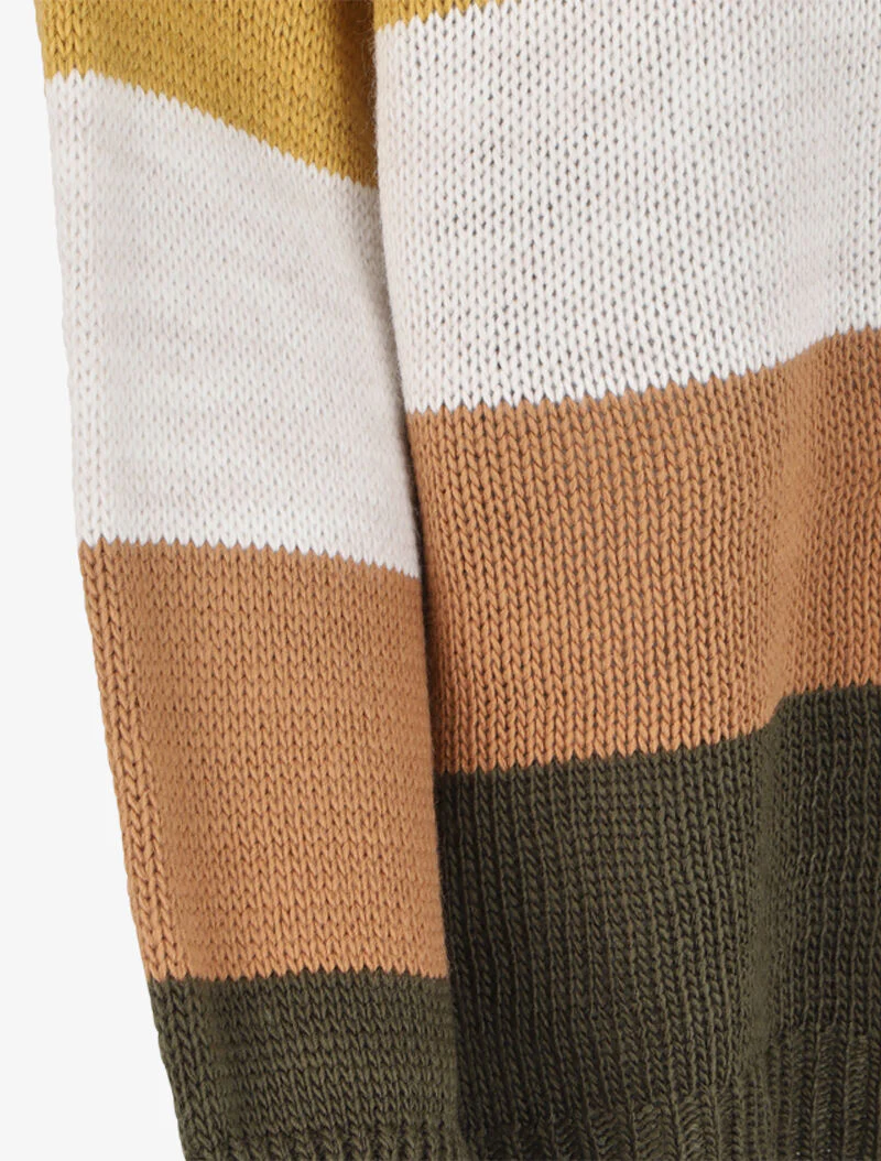 Pull oversize à rayures - Jaune - Image 3