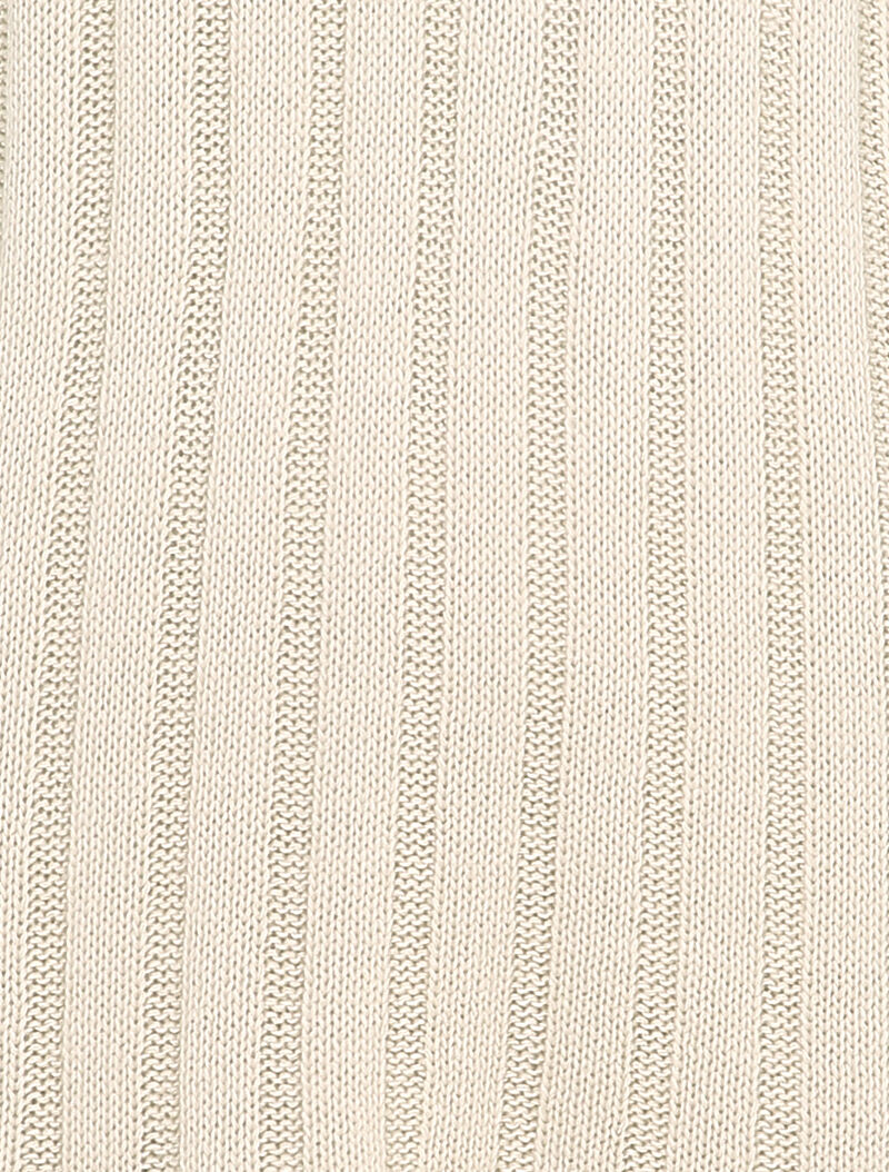Pull oversize côtelé à manches à revers - Beige - Image 3