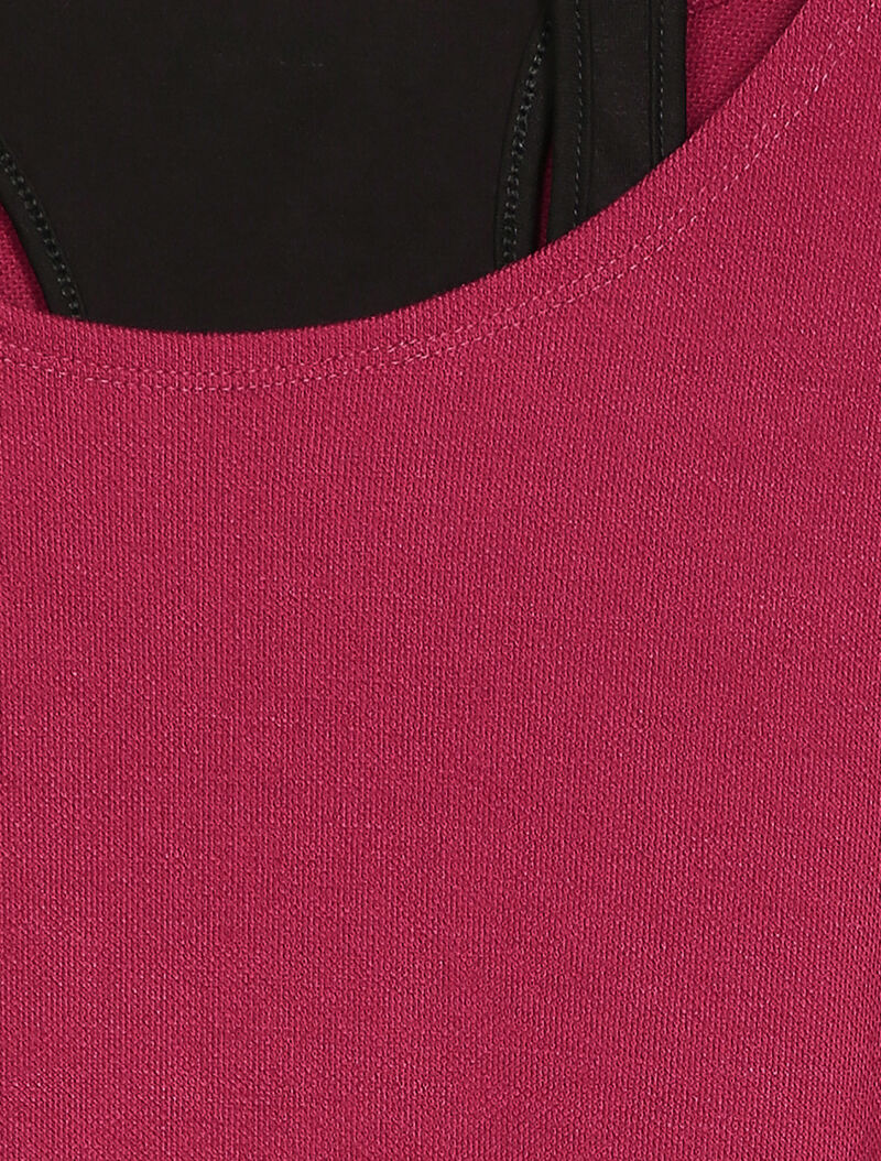 Pull oversize manches dolman et débardeur - Bordeaux - Image 3