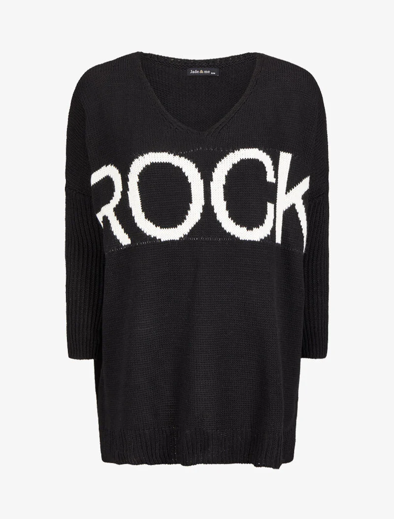 Pull "rock" oversize - Noir