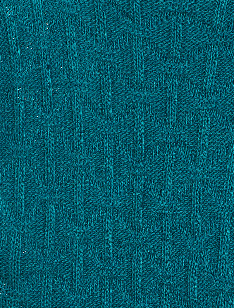 Pull sans manches en maille tressée - Bleu canard - Image 3