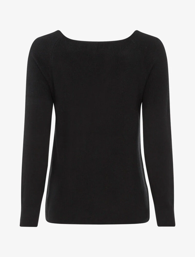 Pull stretch à détail tressé - noir - Image 2