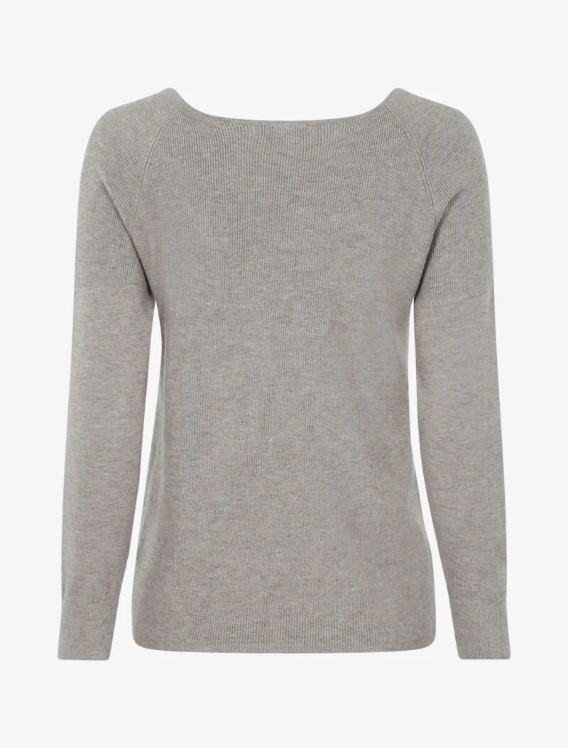 Pull stretch à détail tressé - gris chiné - Image 2