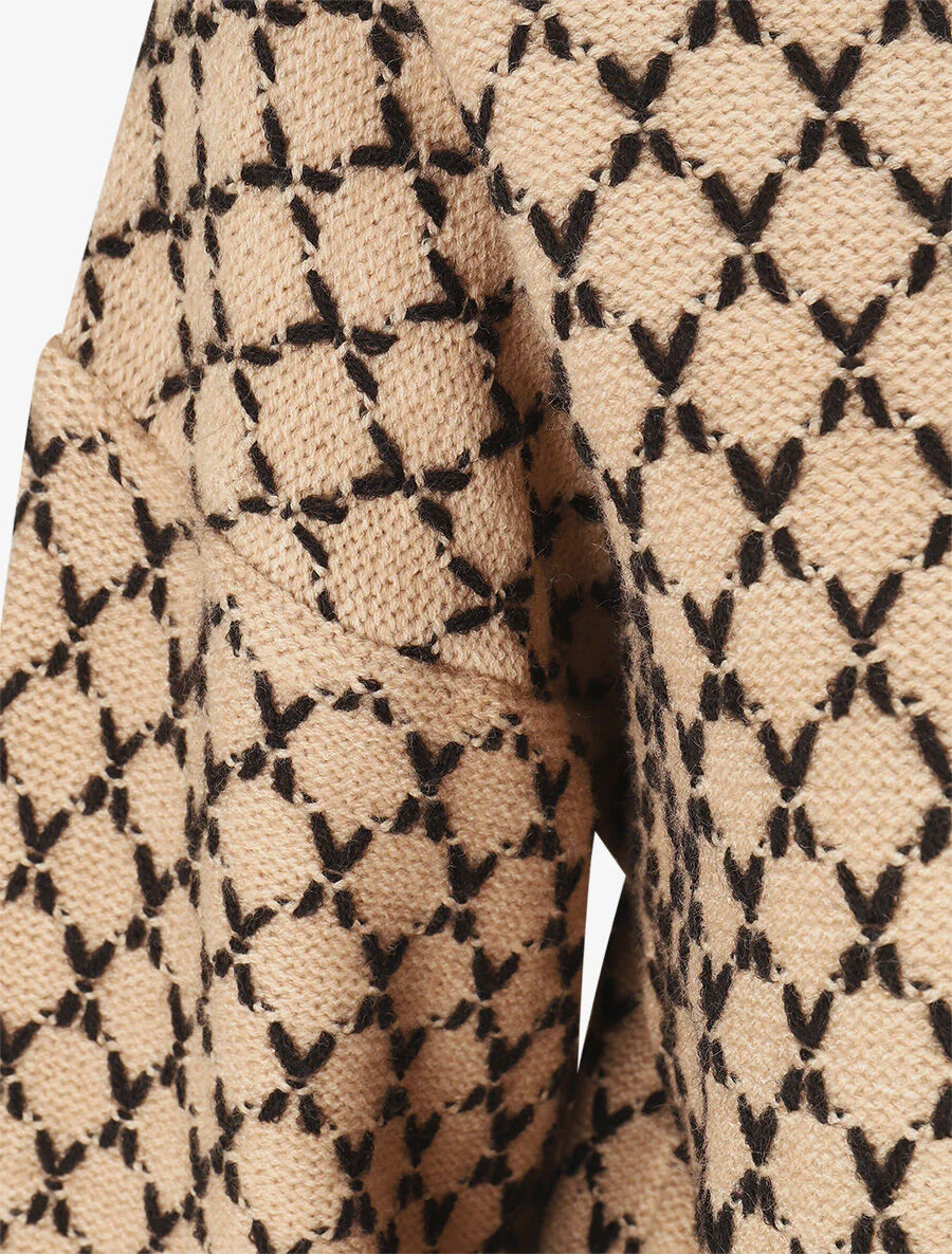 Pull uni à motif stylisé - Camel - Image 3