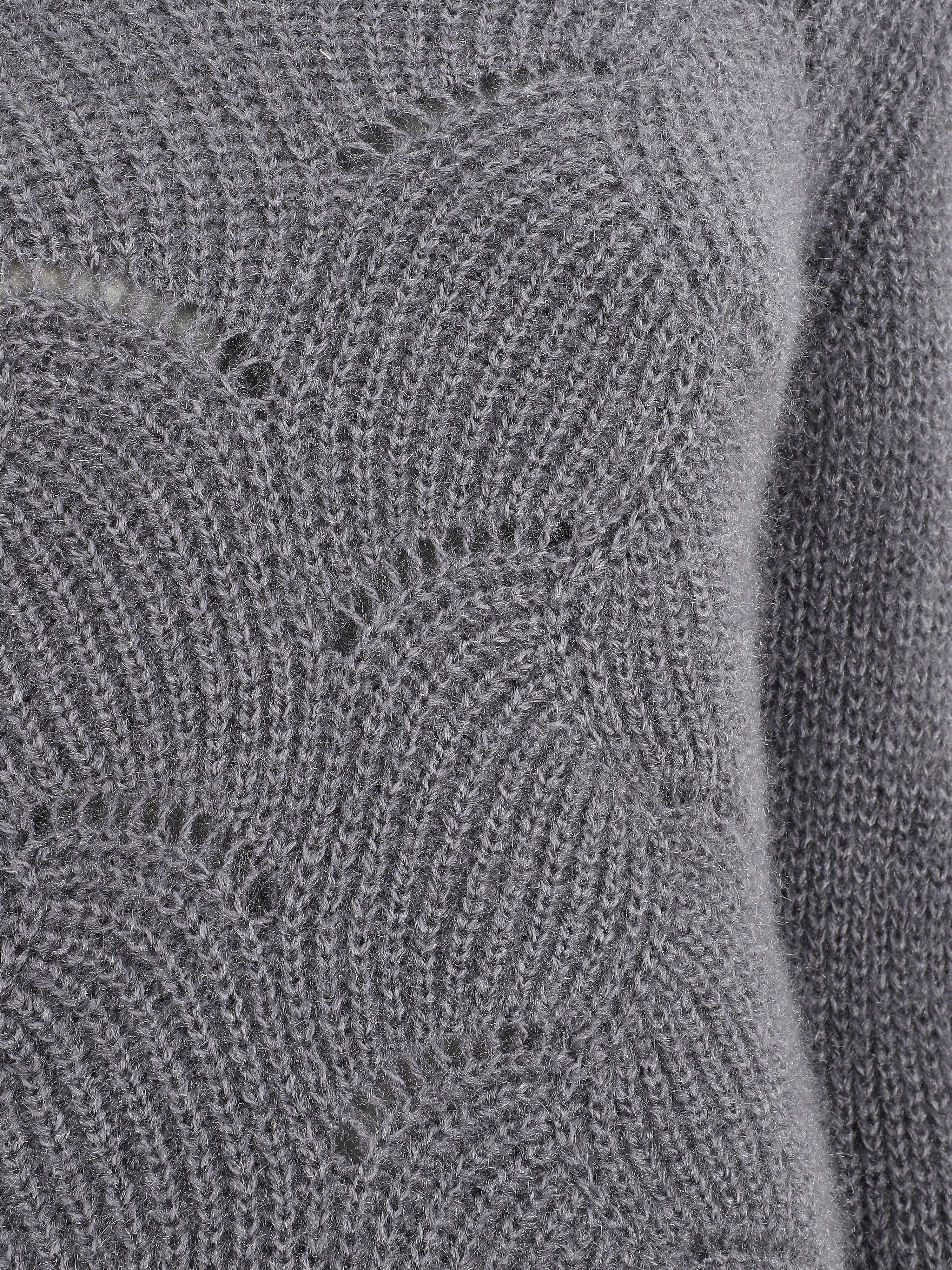 Pull uni duveteux - Gris - Image 3