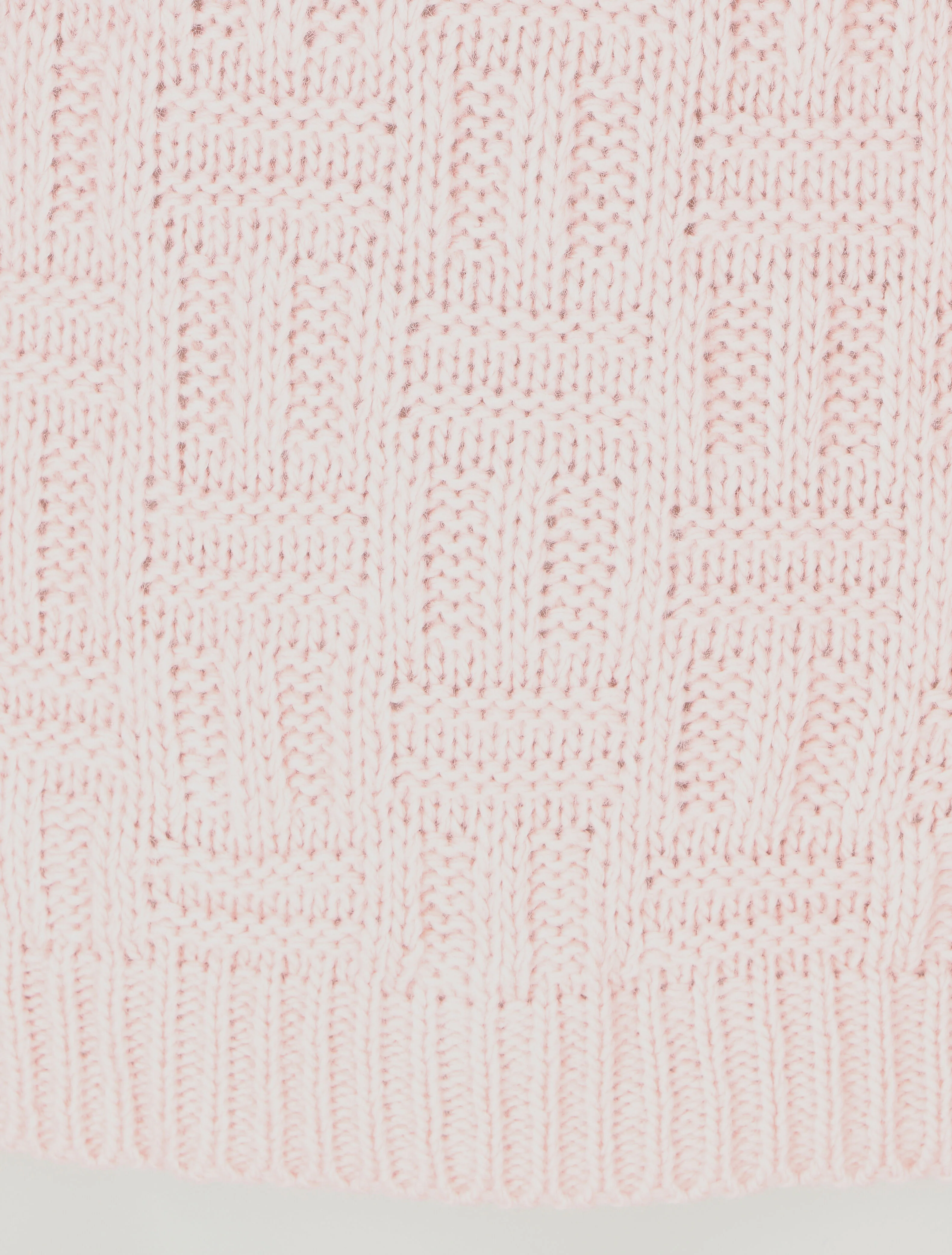 Pull uni en maille à imprimé graphique - Rose - Image 3