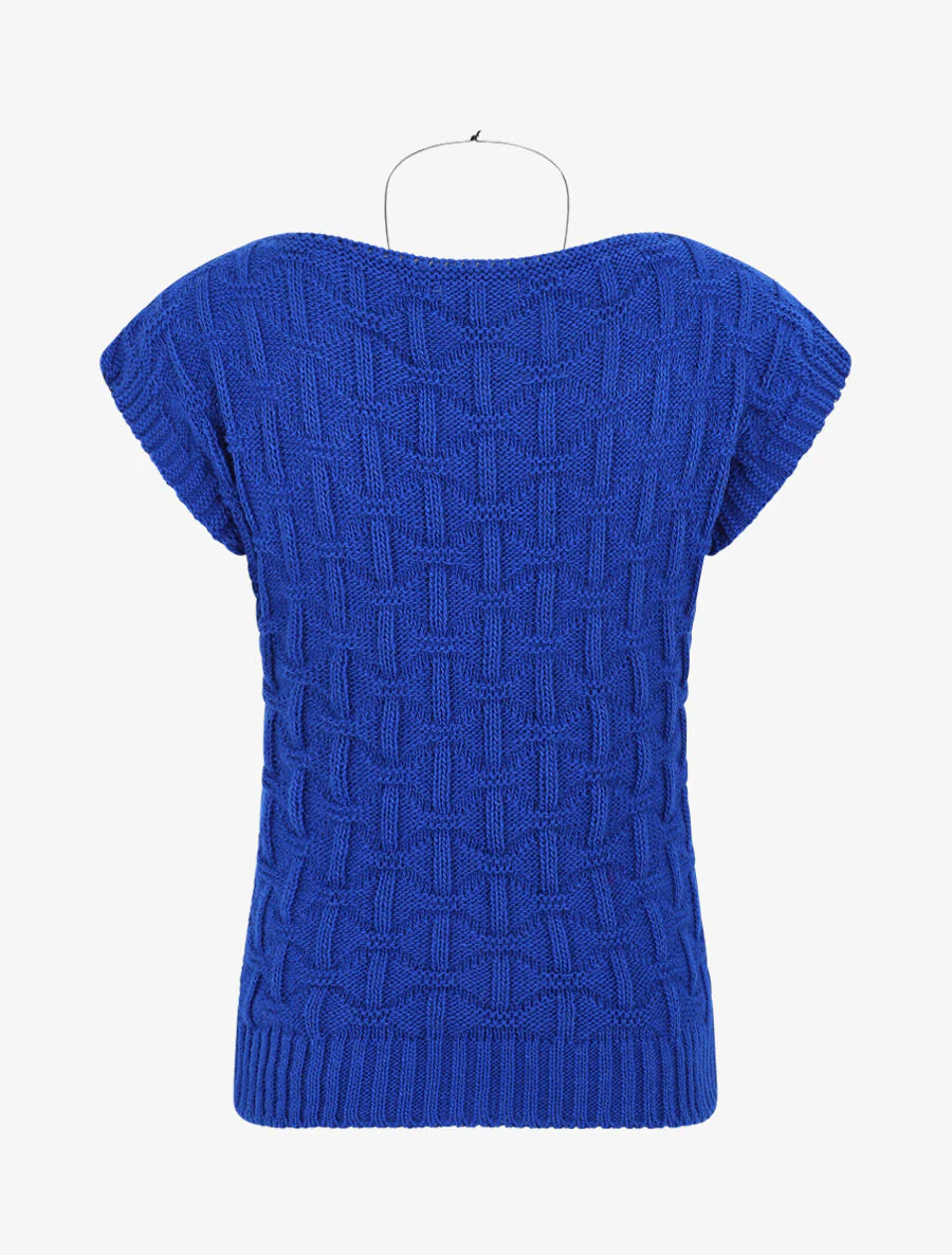 Pull uni sans manches - Bleu électrique - Image 2