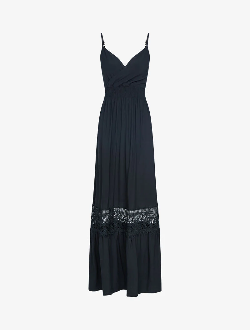 Robe à bande en crochet graphique - noir - Image 2