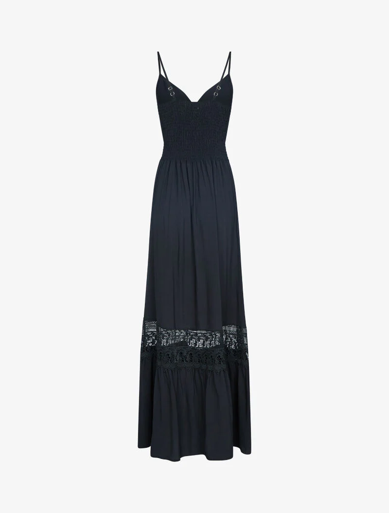 Robe à bande en crochet graphique - noir - Image 3