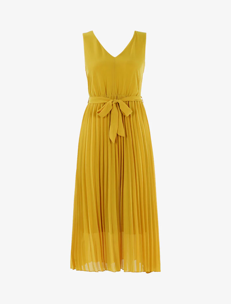 Robe à bas gaufré - jaune