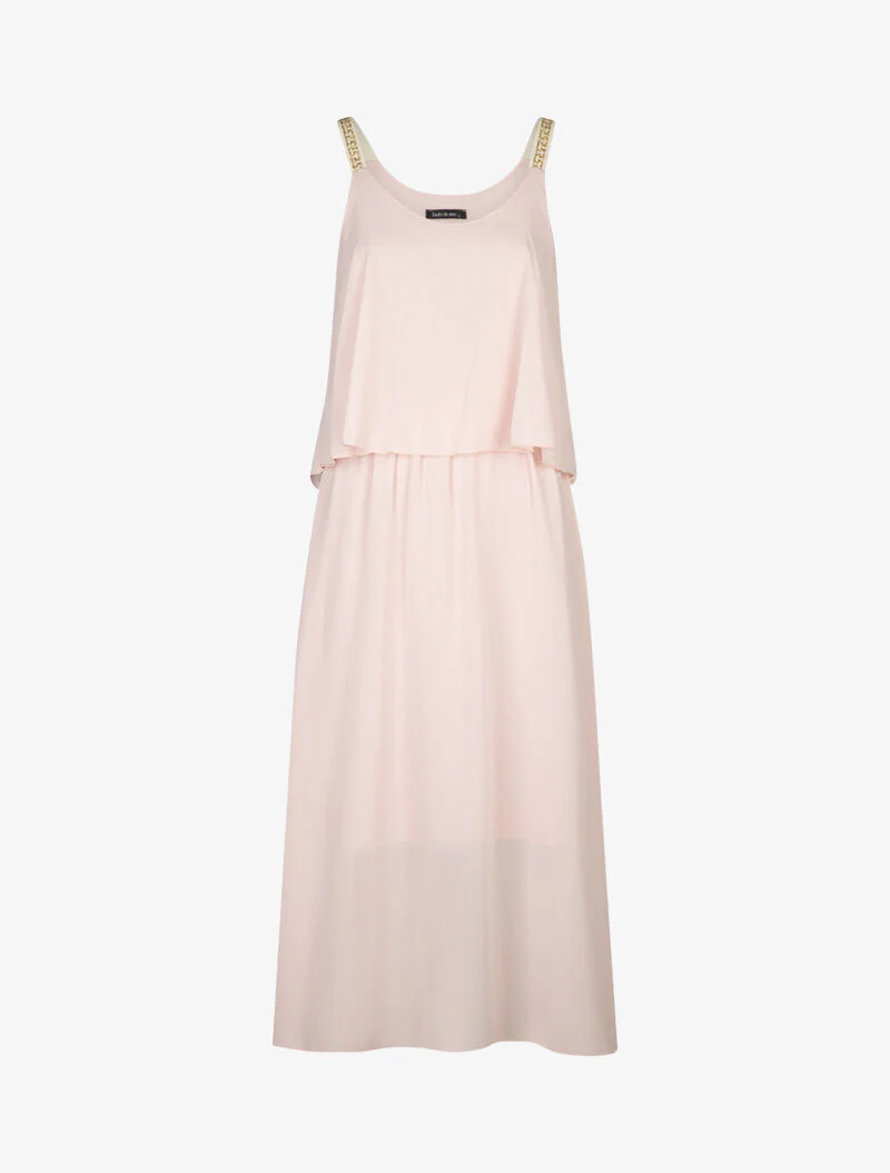 Robe à bretelles imprimées - rose