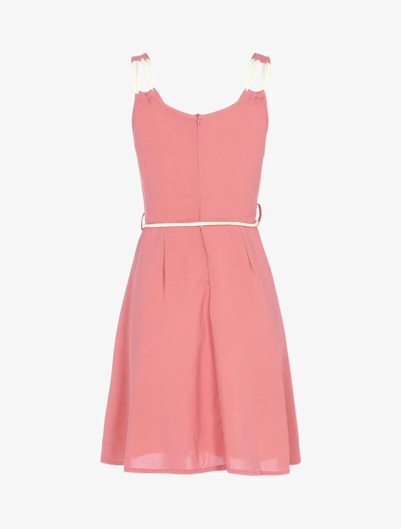 Robe à bretelles style corde - rose - Image 2