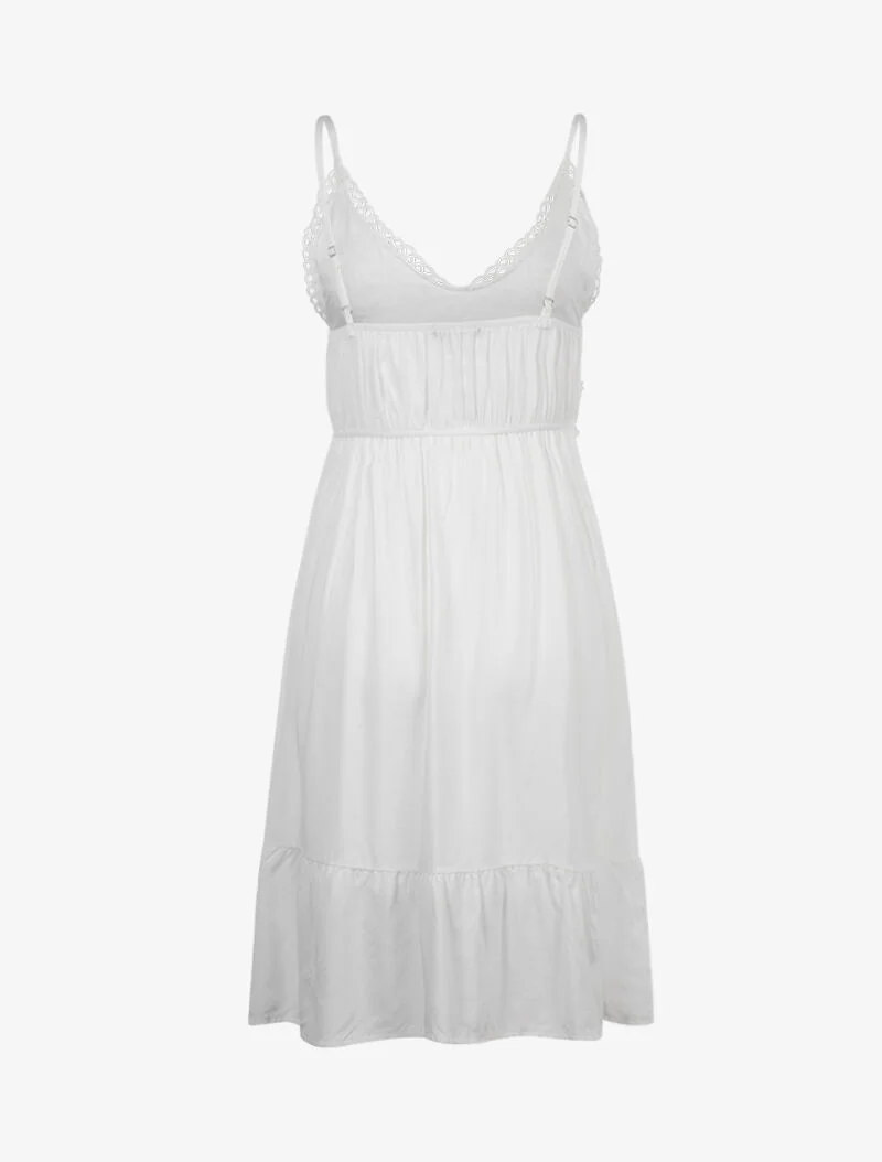 Robe à buste en crochet - blanc - Image 2