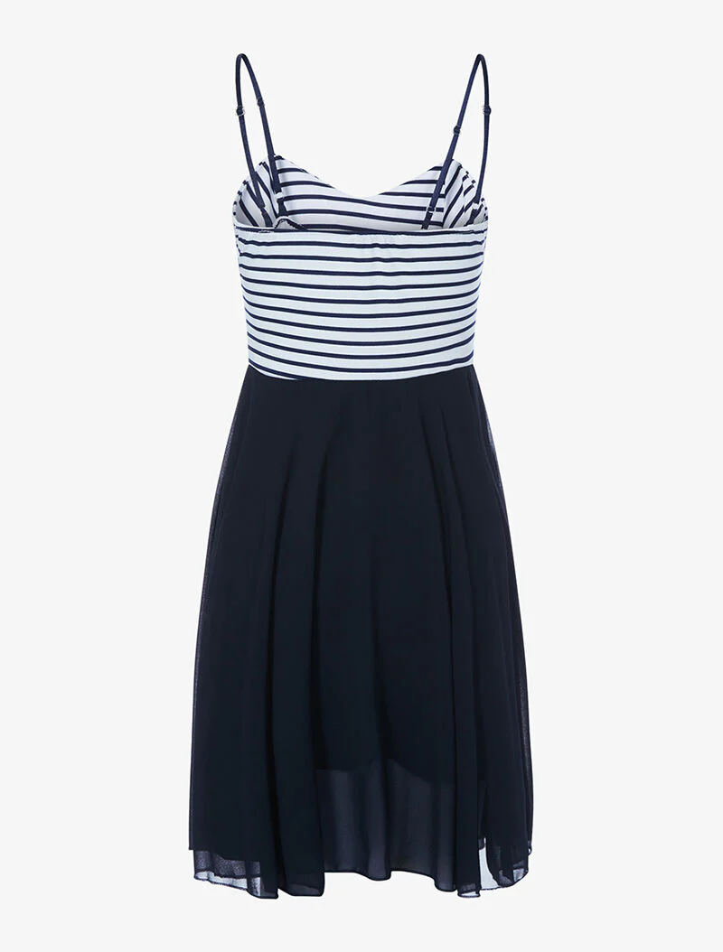 Robe à buste inspiration marinière - marine - Image 2