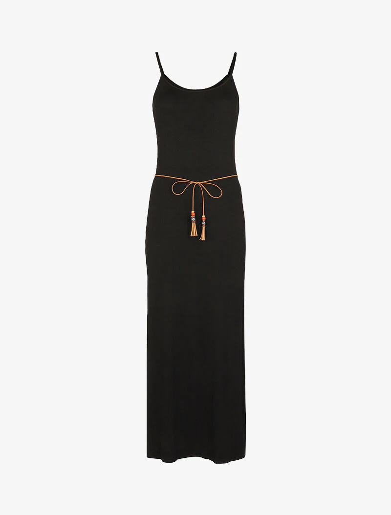 Robe à côtés fendus - noir