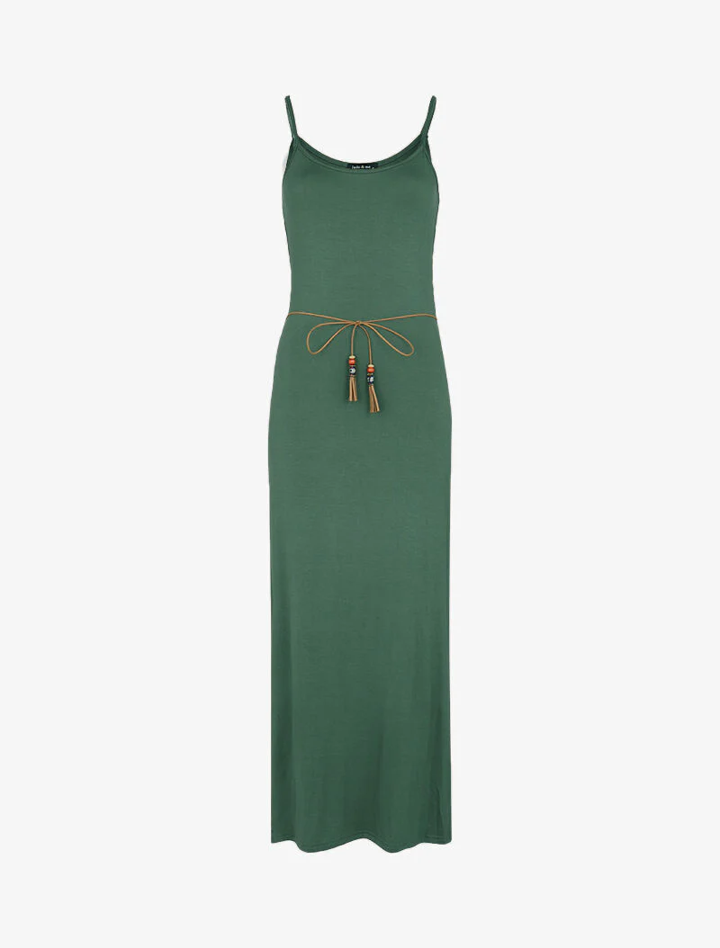 Robe à côtés fendus - vert