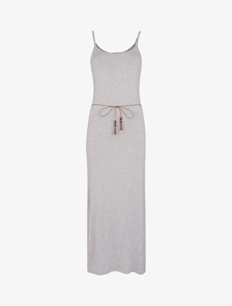 Robe à côtés fendus - gris clair