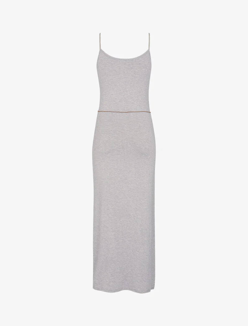 Robe à côtés fendus - gris clair - Image 2