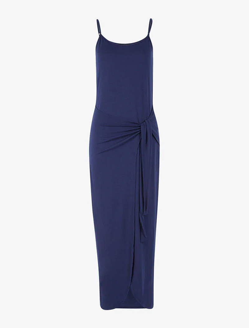 Robe à effet portefeuille - marine - Image 4