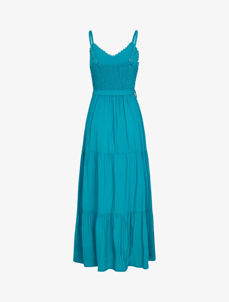 Robe à fines bretelles et crochet - turquoise - Image 2