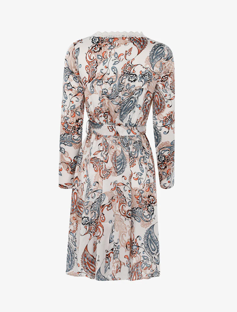 Robe à imprimé cachemire - ecru - Image 2