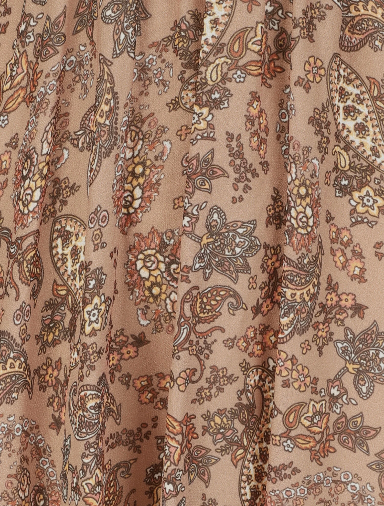 Robe à imprimé cachemire - Camel - Image 3